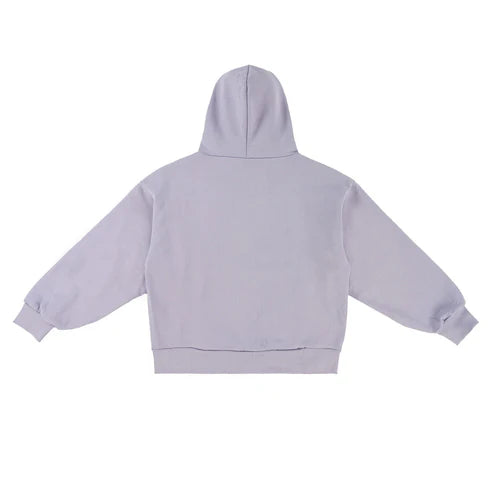 Garment Workshop double layer embro hoodie vision purple