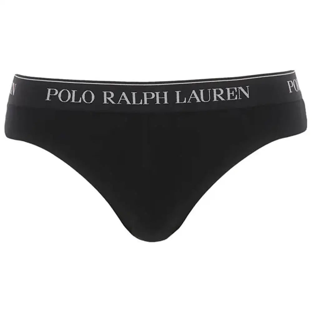 POLO RALPH LAUREN 3 PAIA SLIP VITA BASSA NERO