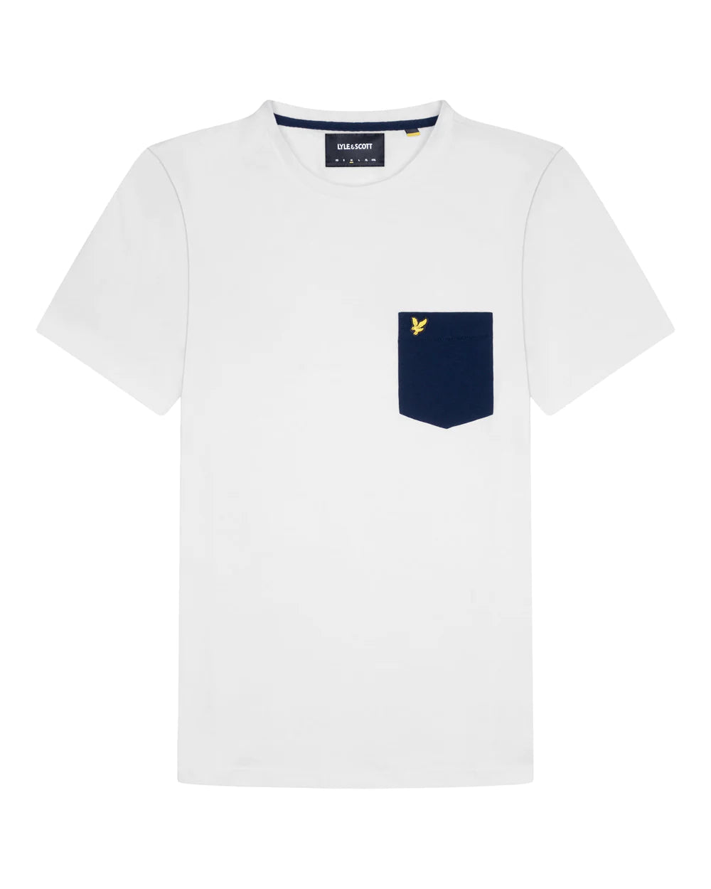 Lyle & Scott Contrast Pocket T-Shirt White/ Navy