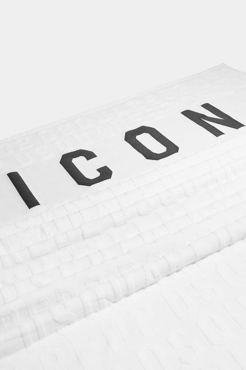 DSQUARED2 TELO DA MARE BE ICON TOWEL BIANCO