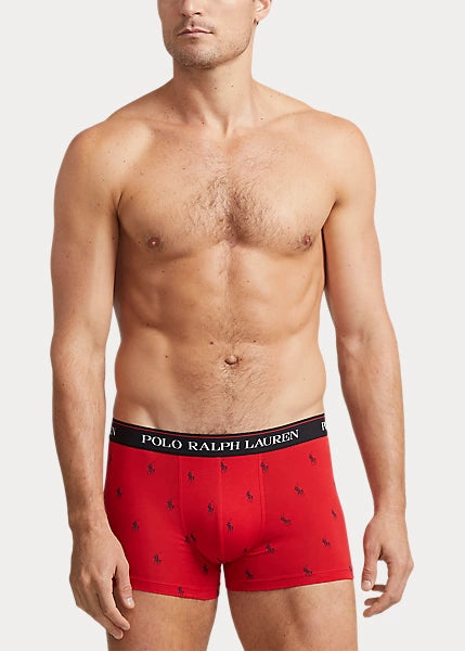 Polo Ralph Lauren due paia di boxer classici in cotone holiday bear blu/rosso