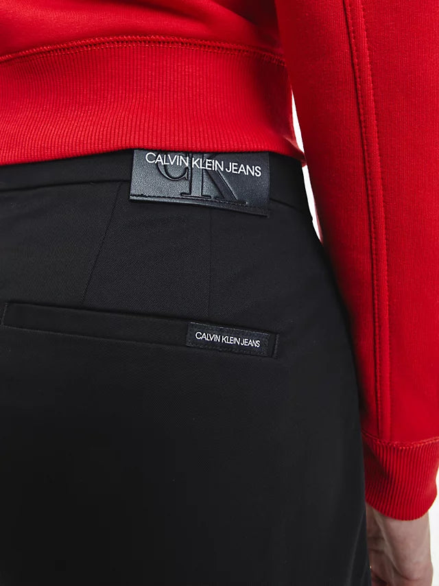 Calvin Klein Pantaloni Chino In Twill Elasticizzato black