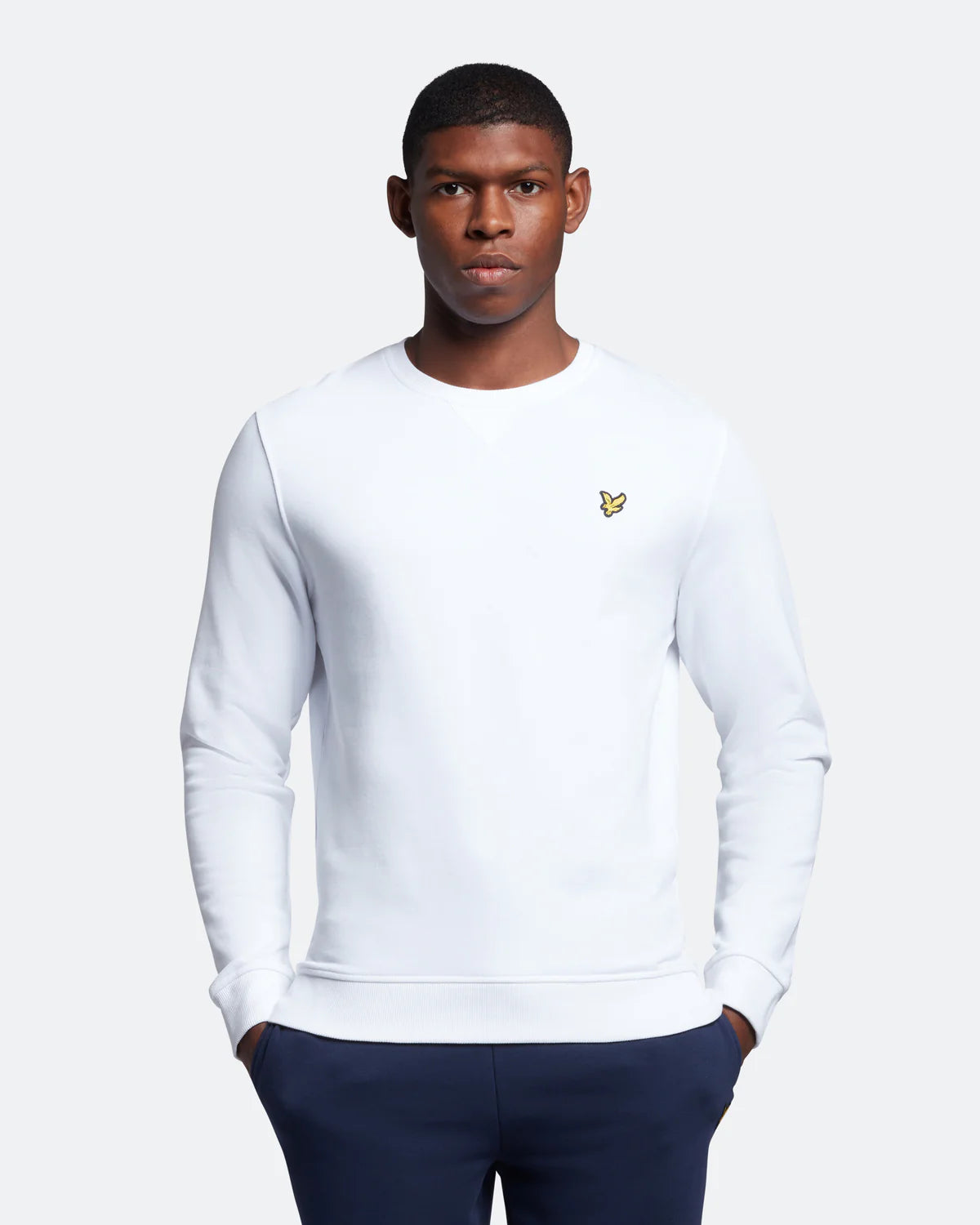 Lyle & Scott felpa uomo girocollo Crew Neck Sweatshirt bianco