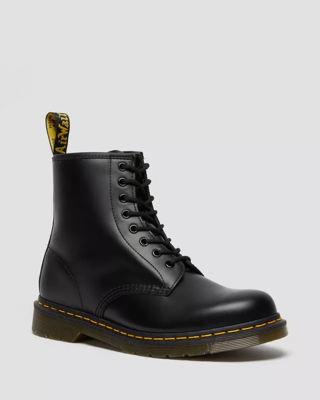 DR. MARTENS STIVALI STRINGATI 1460 IN PELLE SMOOTH NERO