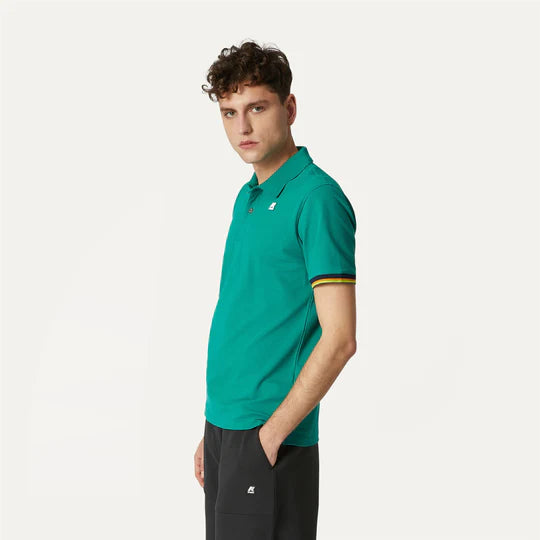 K-WAY POLO PIQUET VINCENT GREEN