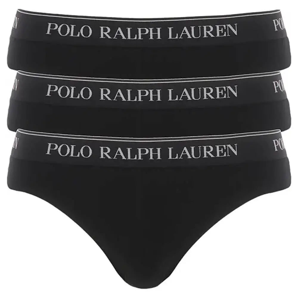 POLO RALPH LAUREN 3 PAIA SLIP VITA BASSA NERO