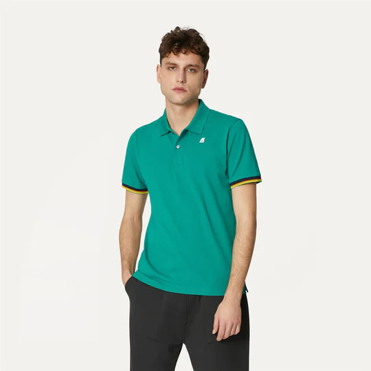 K-WAY POLO PIQUET VINCENT GREEN