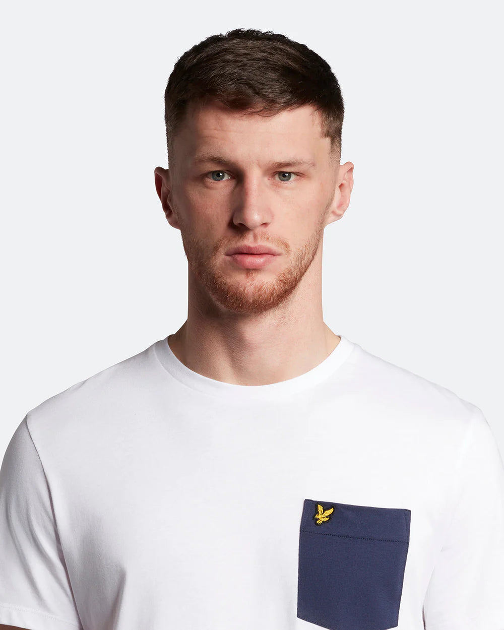 Lyle & Scott Contrast Pocket T-Shirt White/ Navy